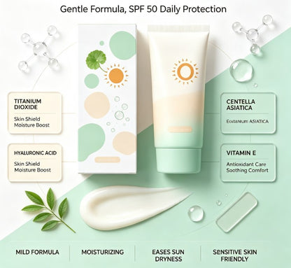 Glycerin & Vitamin B/E Body Protection Cream: Lightweight Summer Outdoor Hydrating & Refreshing Skin Care