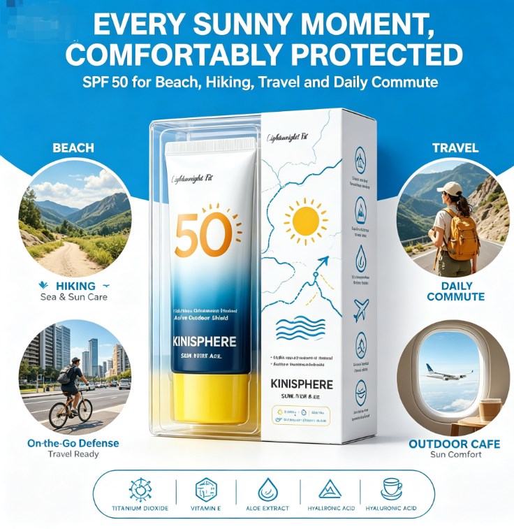 Glycerin & Vitamin B/E Body Protection Cream: Lightweight Summer Outdoor Hydrating & Refreshing Skin Care