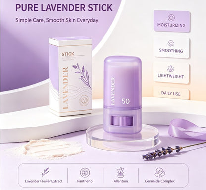 Lavender Moisturizing Face & Body Stick: Lightweight Outdoor Skin Defense & Summer Travel Essential, 0.71 Oz