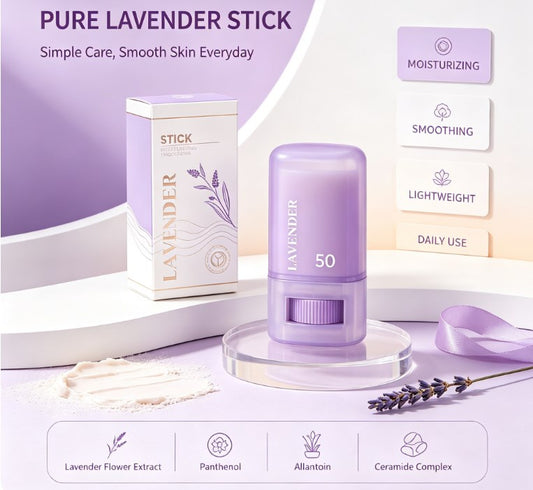Lavender Moisturizing Face & Body Stick: Lightweight Outdoor Skin Defense & Summer Travel Essential, 0.71 Oz