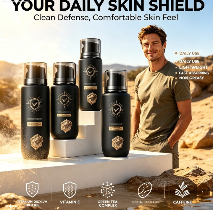 Men's Summer Outdoor Protective Cream Kit: Lightweight & Non-Greasy Daily Skin Care Solution