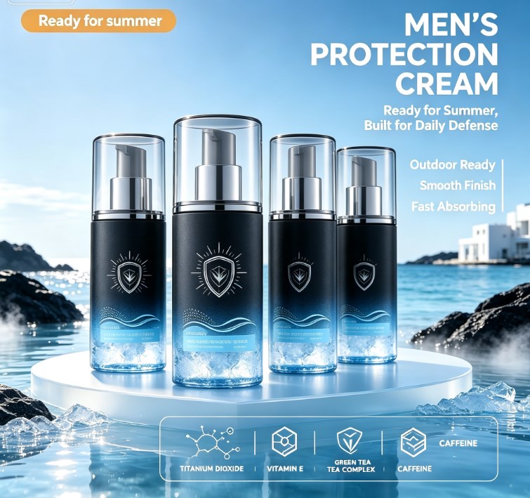 Men's Summer Outdoor Protective Cream Kit: Lightweight & Non-Greasy Daily Skin Care Solution