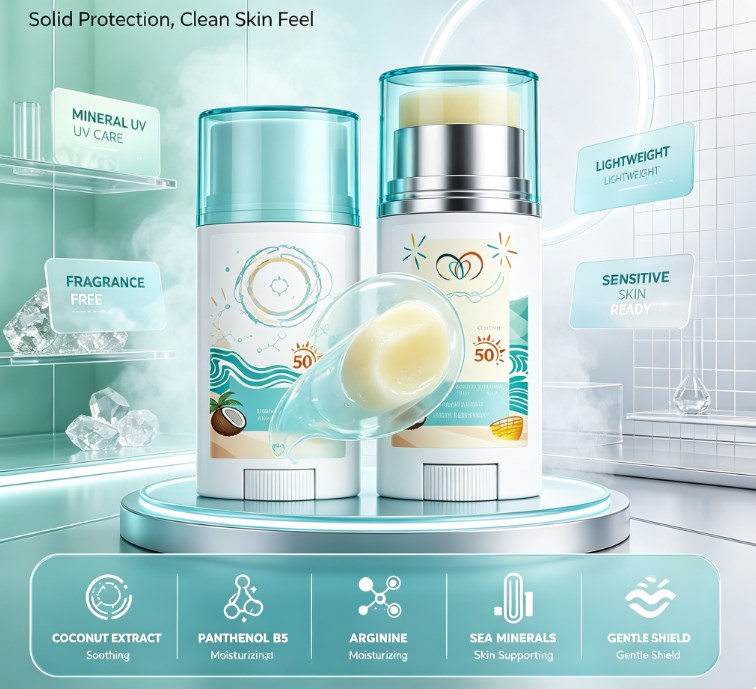 Summer Sun Protection Stick: Portable Face & Body Moisturizer for Outdoor Activities